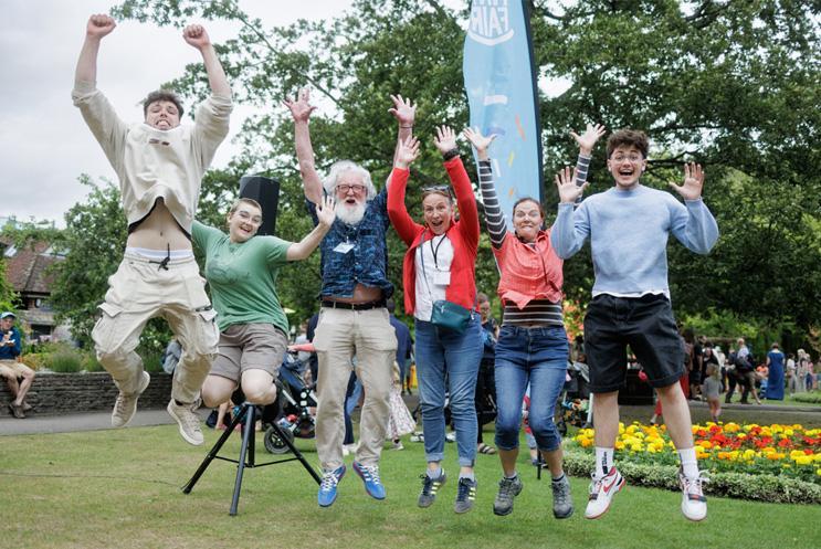 Top Hat 2025 winners, dare to diverge, jumping for joy with the judges.