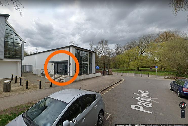 Building entrance to West Side Lecture Theatre